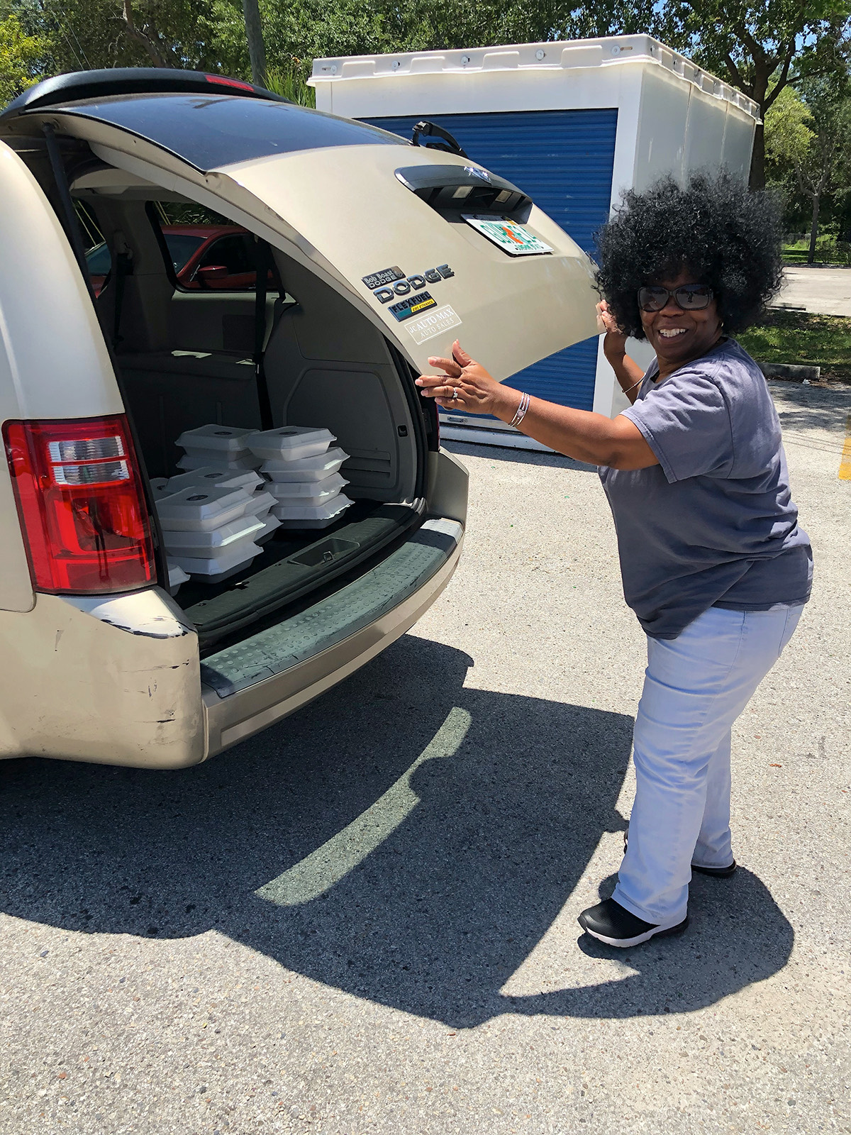 AVA Food Pantry — community members receiving hot meals
